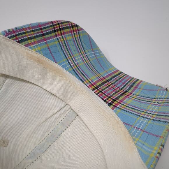 Cross Bling Snapback Trucker Hat Multicolor One Size Adjustable Mesh Back Plaid - Picture 8 of 9